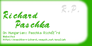 richard paschka business card